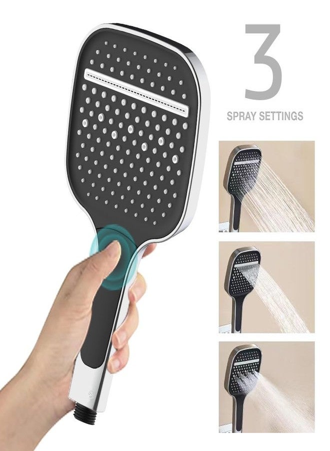 X-XONIER Multifunction ABS, Extra large HAND Shower 13 * 13 with 3 Way Function,150 CM Hose Pipe and Holding stand (chrome) - Image 3